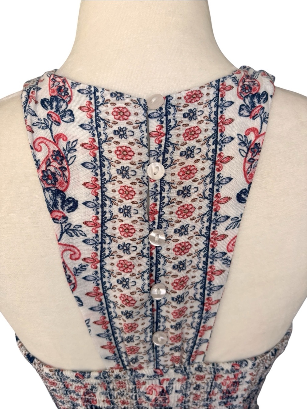Japna Navy Blue and White Printed Maxi Dress - Picture 10 of 15